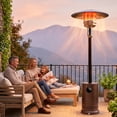 thumbnail image 3 of FOOWIN 50,000 BTU Patio Heater for Outdoor Use, Outdoor Heater with Round Table, Wheels, Protection System, Bronze, 3 of 10