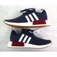 thumbnail image 2 of Size 11.5 Adi-das ORIGINALS Men's NMD R1 Sneaker Shoes Navy White Burgundy, 2 of 6