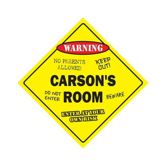 SignMission X-Carsons Room 12 x 12 in. Crossing Zone Xing Room Sign - Carsons