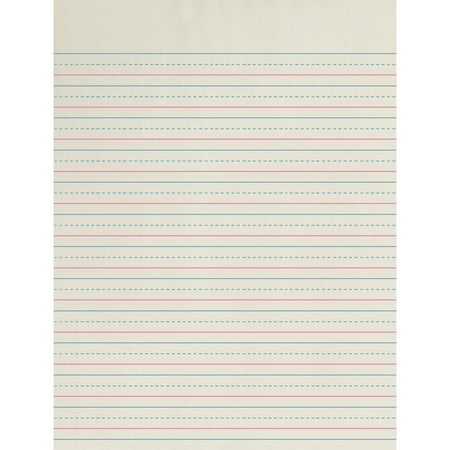 Zaner-Bloser Paper, 1/2 Inch Ruled, 8 x 10-1/2 Inches, 500 Sheets