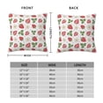 thumbnail image 2 of Pofeuu Strawberry Print Double-sided plush pillowcase Square Throw Pillow Covers Pillows Cover for Living Room Bedroom Sofa Couch Cushion Cover（No pillow core）-12"x12", 2 of 7