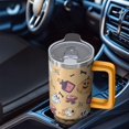 thumbnail image 5 of Halloween Tumbler 40 oz with Handle and Straw Haunted Ghost Skull Cup Halloween Holiday Gifts Travel Mug, 5 of 5