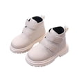 thumbnail image 3 of CAICJ98 Toddler Boots Kids Unisex Lace Up Outdoor Autumn Winter Shoes Hiking Water Resistant Boots Toddler Girl Beige (Toddler/Little Kid),11.5, 3 of 5