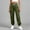 Army Green, variant on Tqcoqu Cargo Joggers for Women High Waisted Drawstring Elastic Waist Trousers Sporty Pant with Pockets,Blue,Women's S-XXL