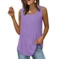 thumbnail image 2 of Helii Women's Tank Tops Square Neck Comfys Fit Solid Color Camisole Tops Lightweight Breathable Retro Shirt Fashion Business Outfits S-2XL, 2 of 6