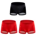 thumbnail image 1 of XDDST 3 Pcs Culottes pour Hommes en Soie Glacée Maille Boxeurs Confortables Aguichant Tendance Respirants Simple Vert, 1 of 6