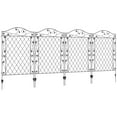 thumbnail image 2 of Outsunny Garden Fencing for Border Edging, Decor 11.5', 4 Pack, Round Vines, 2 of 9