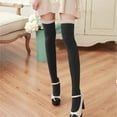 thumbnail image 2 of JeashCHAT Women Lady Warm Cotton Thigh High Long Stockings Knit Over Knee Lace Socks, 2 of 6