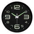 thumbnail image 1 of Lipstore Glow in The Dark Wall Clock 25cm Timepiece for Living Room Office Decoration Style B, 1 of 8