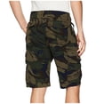 thumbnail image 2 of Aayomet Mens Cargo Shorts Solid Shorts Cargo Multi-Pocket Casual Trousers Men's Length Pant Exercise Mens Shorts Army Green,M, 2 of 5