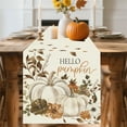 thumbnail image 2 of 1pc Pumpkin Dried Leaves Fall Table Runner Farmhouse Fall Thanksgiving Day Decor for Party Kitchen Dining Home Tablecover Decorations, 2 of 5