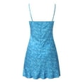 thumbnail image 4 of New Women's Fashion Floral Spaghetti Strap Mini Dress Summer Casual Dress, 4 of 8
