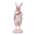 thumbnail image 4 of Escultura de conejo Estatua miniatura de resina Figura de animal Adorno decorativo para Flor de plata, 4 of 8
