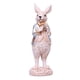 thumbnail image 4 of Miniaturas para decoración Figura de conejo de Pascua Arte de resina Artículo de casa de muñecas de conejo Flor de plata, 4 of 8