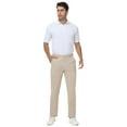 thumbnail image 3 of Tyhengta Mens Golf Pants Stretch Work Dress Pants 30"/32" Quick Dry Lightweight Casual Comfy Trousers with Pockets Khaki 32Wx32L, 3 of 3
