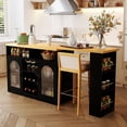 thumbnail image 1 of U-Style Kitchen Island - Extendable Tabletop, Wine Rack & LED Lighting, 1 of 8