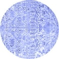 thumbnail image 1 of Ahgly Company Machine Washable Indoor Round Persian Blue Traditional Area Rugs, 3' Round, 1 of 4