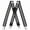 Black-White Strips, variant on Men's Heavy Duty X-Back Suspenders with Metal Clips Black