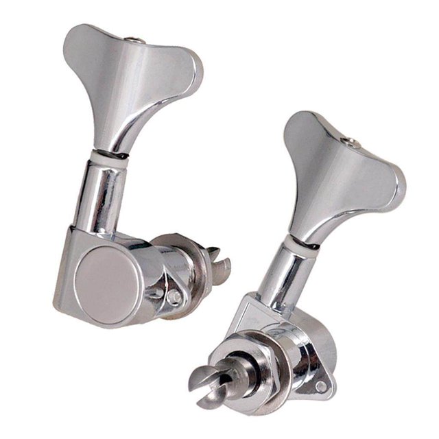 kurtrusly String Tuning Peg Tuner Tête de Machine Scellée Bouton Tuning Peg Machines Têtes pour Partie Basse Argent 2L2R