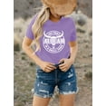 thumbnail image 5 of XCHQRTI Western Shirts Women Graphic Tees Casual Cowboy Rodeo Tshirts Desert Cactus Vintage Short Sleeve Tee Tops, 5 of 6