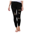 thumbnail image 1 of Pantalones de mujer Gibobby casuales con agujeros de grano holgados con flecos negro S, 1 of 5