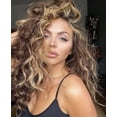 thumbnail image 1 of LinenLoon Perruques Longues Bouclées Marron pour Femmes Résistantes à la Chaleur Cheveux Synthétiques Marron Blond Mélangé Vague Perruque Bouclée, 1 of 5