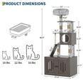 thumbnail image 4 of Litter Box Enclosure  with Cat Tree, 2-In-1 Cat Tower, 66.9-Inch Tall Cat Condo with Scratching Posts, 4 of 7
