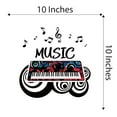 thumbnail image 4 of Music Wall Decal Piano with Geometric Pattern and Musical Notes Bedroom Wall Decal for Boys Instrument Cute Themed Room Décor - Size: 10 In x 10 In, 4 of 5