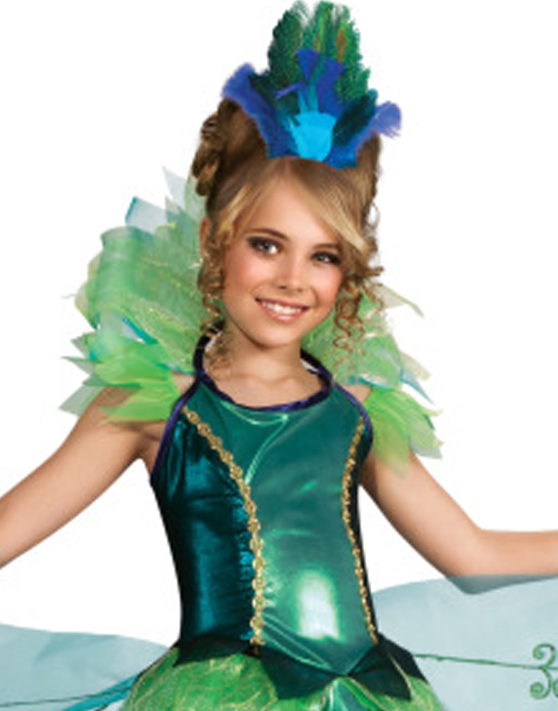 Peacock Girl Child Costume - Large (12/14) - Walmart.com