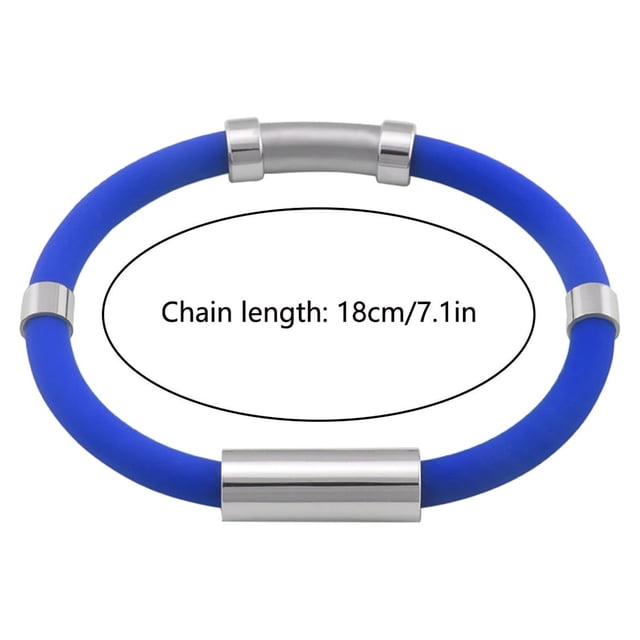 Fiudx Pulsera Deportiva de Energía Negativa, Hecha de Metal Iónico y Gel de Sílice de Grado Alimenticio, con Hebilla Magnética, Ideal para La Salud y El Bienestar, Elegante y Cómoda, Unisex, Ajustabl