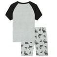 thumbnail image 3 of WhouRiu Toddler Boys Pajama Sets Cartoon Print Short Sleeve T-Shirt and Shorts Kids Summer Sleepwear Set Gray,Sizes 4-5, 3 of 3