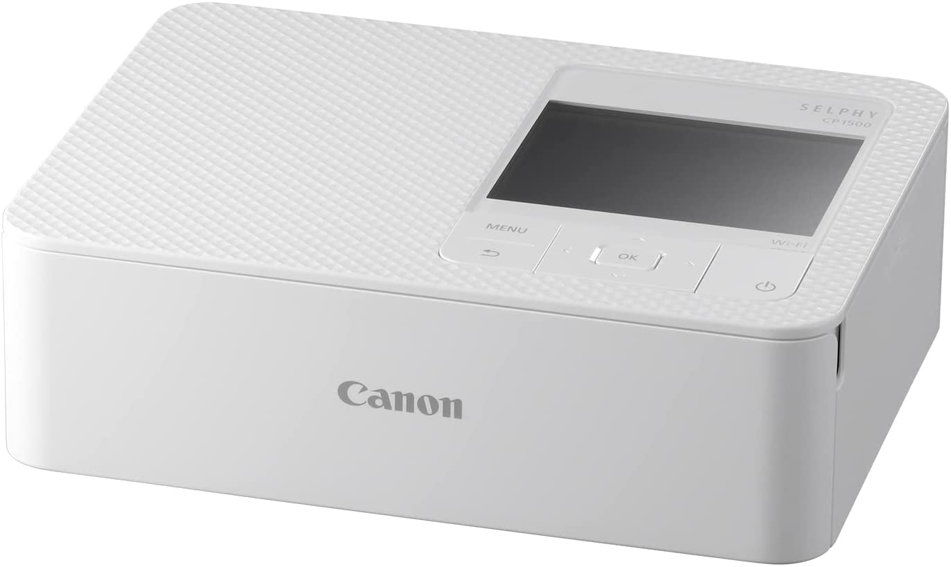 Canon SELPHY CP1500 Compact Photo Printer (White) with RP-108 Ink/Paper Set  