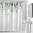 thumbnail image 4 of Green Eucalyptus Leaves Fabric Shower Curtain Spring Plant Washable Shower Curtains for Bathroom, Waterproof Bath Curtain with Hooks Home Decor 36x72in, 4 of 8