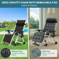 thumbnail image 7 of NAIZEA Zero Gravity Chair, Reclining Lounge Chair with Removable Cushion and Cup Holder for Indoor and Outdoor, Patio Recliner Folding Reclining Chair, 7 of 7