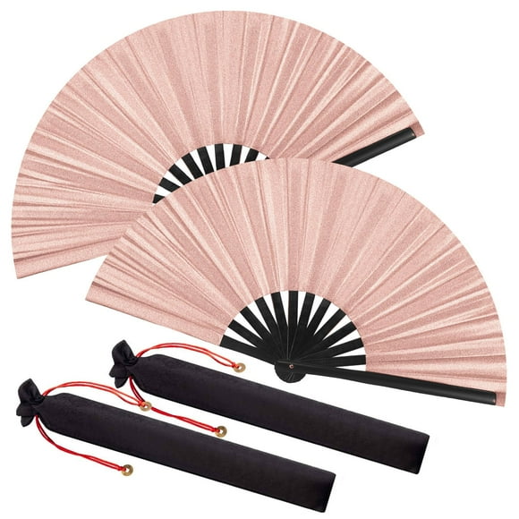 Abanico de seda plegable a mano Maitys Chinese Tai Ji Fan 34 x 63,5 cm