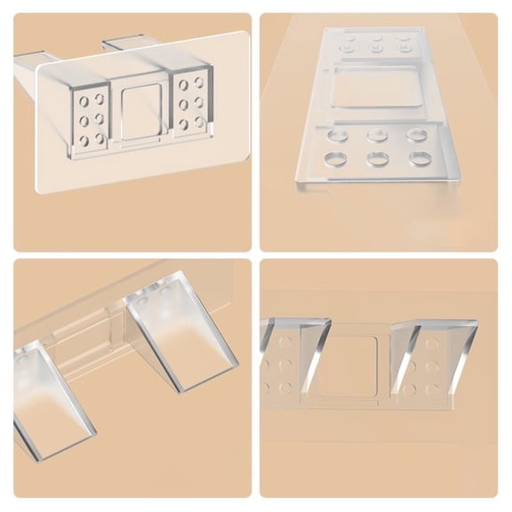 Kieccall No Drill Shelf Bracket Adhesive Floating Shelf Support for Wall Mount Gift