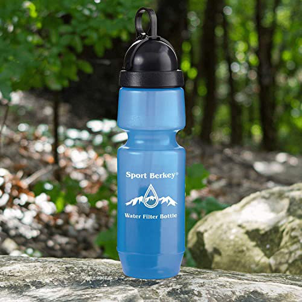 Sport Berkey Water Filter Bottle Ideal for Off-Grid, Emergencies, Hiking, Camping, Traveling and Everyday Use at Home, Work or School