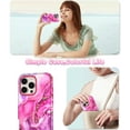 thumbnail image 6 of CASEFIV for iPhone 16 Pro Case,Marble Pattern 3 in 1 Heavy Duty Shockproof Rugged Hard PC+Soft Silicone Drop Protective Girls Women Cover,Rose Red, 6 of 6