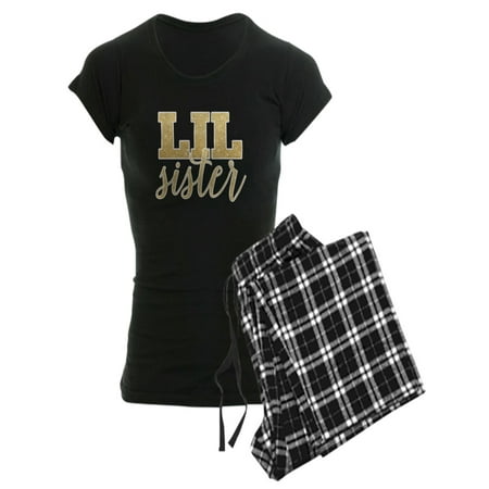 

CafePress - Glitter Lil Sister - Women s Dark Pajamas