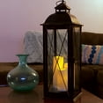 thumbnail image 3 of Smart Design 80073 Salerno Triple Candle Led Lantern With On-Off Timer, 3 of 5