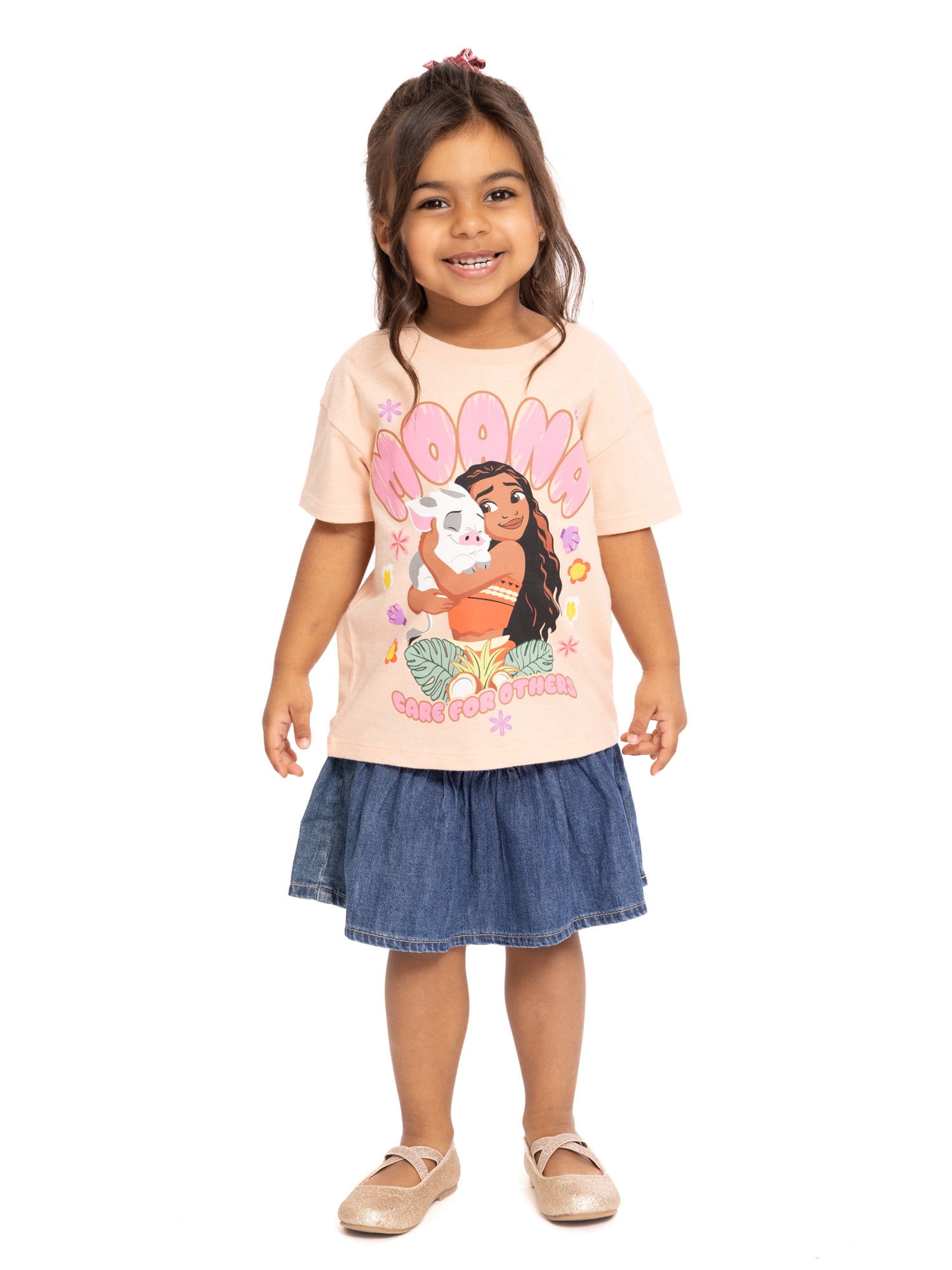 Disney Moana Toddler Graphic Crewneck Tee with Short Sleeves, Sizes 12M-5T