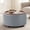 Faux Leather Grey, variant on 29.1 Inch Round Boucle Storage Ottoman Coffee Table with Removable Lid Top for Living Room, Beige