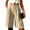 Khaki, variant on Asgosdo Women Bermuda Shorts Button High Waisted Wide Leg Formal Business Office Short with Pockets