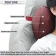 thumbnail image 2 of Almohada para reposacabezas de automóvil Unique Bargains, soporte para cuello ergonómico y cómodo, cuero Nappa, espuma de memoria, ancho ajustable, rojo, 1 pieza para conducción y viajes, 2 of 7