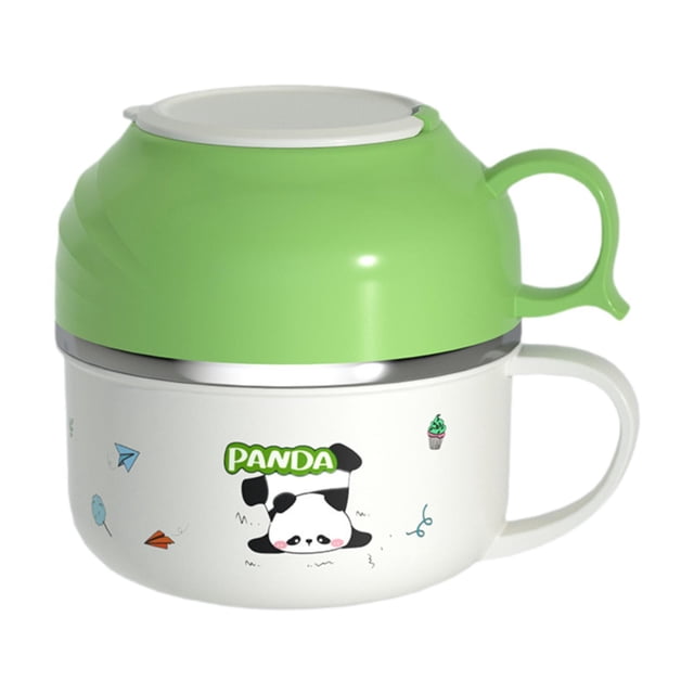 Fiambrera de acero inoxidable con aislamiento térmico, recipiente hermético para preparar comidas, recipiente portátil para alimentos para el trabajo Verde