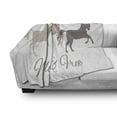 thumbnail image 3 of Horse Soft Flannel Fleece Throw Blanket, Wild and Free Calligraphy with Running Wild Animal Silhouettes Print, Cozy Plush for Indoor and Outdoor Use, 60" x 80", Warm Taupe White and Tan, by Ambesonne, 3 of 6