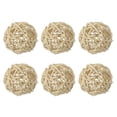 thumbnail image 1 of Uxcell 6 Pcs Bolas de Mimbre de Ratan de 2.4 Pulgadas para Relleno de Jarrones para Bodas, Fiestas y Decoración del Hogar, Madera, 1 of 5