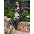 thumbnail image 5 of Ekouaer Long Sleeve Nightgowns for Women Long Sleepshirts Button Night Gowns Full Length Sleepwear with Pockets Flower Clusters, 5 of 6