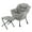 Gray, variant on YYAo Accent Chairs,Modern Accent Chair with Folding Footrest and Head Pillow-Pink