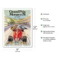 thumbnail image 2 of Grand Prix Monaco 1978 - Formula One F1 - Vintage Car Racing Poster by Alain Giampaoli c.1978 - Master Art Print (Unframed) 9in x 12in, 2 of 4